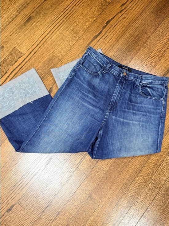 J Brand Denim - J Brand Joan Crop Jeans Size 32 Wide Cuff Raw Hem Denim
